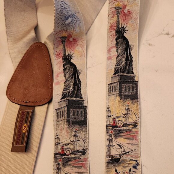 Trafalgar Calvin Curtis Design Lady Liberty Suspenders - Picture 1 of 6